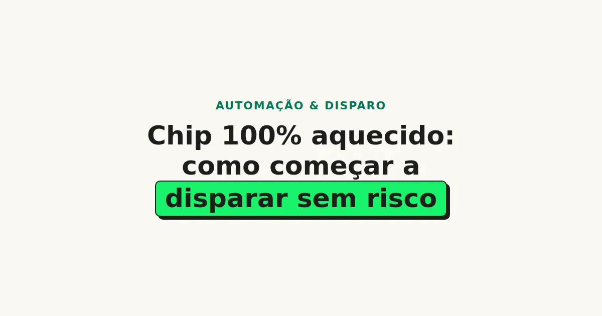 Capa: Chip 100% aquecido, como começar a disparar sem derrubar o número