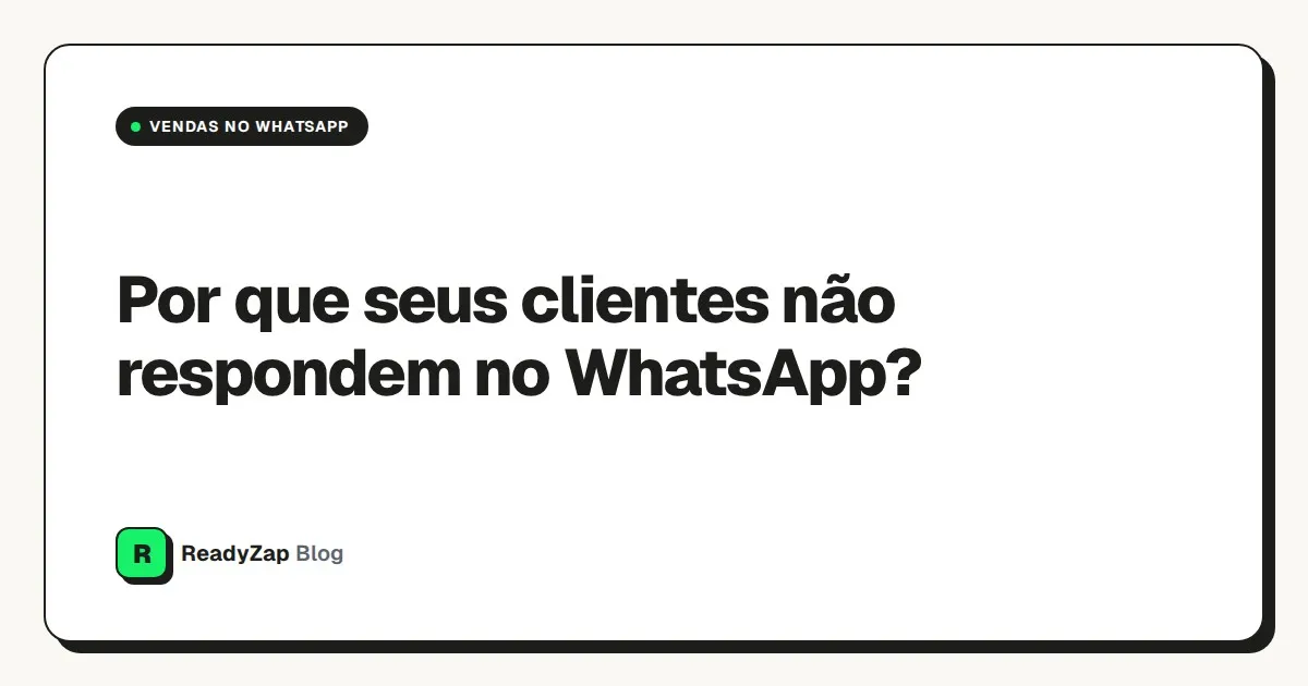Capa do video Seus clientes não respondem