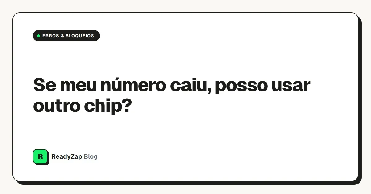 Capa do video sobre chip caindo no WhatsApp