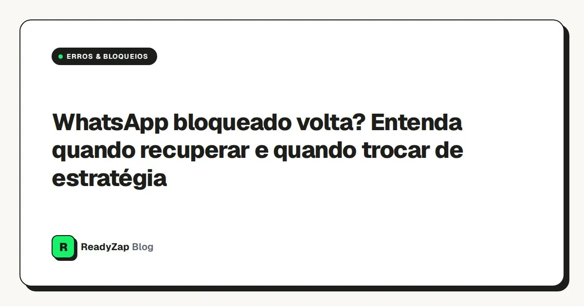 Capa do video sobre WhatsApp banido voltando